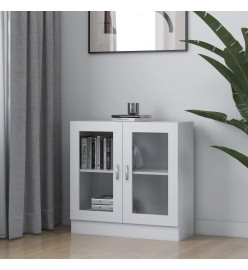 Armoire à vitrine Blanc 82,5x30,5x80 cm Aggloméré