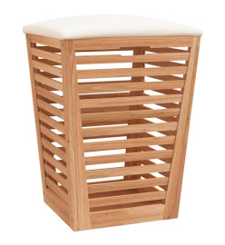 Tabouret de salle de bain 40,5x40,5x56 cm Bois massif de noyer