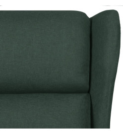 Fauteuil de massage Vert foncé Tissu