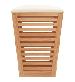 Tabouret de salle de bain 40,5x40,5x56 cm Bois massif de noyer