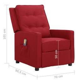 Fauteuil de massage Rouge bordeaux Tissu