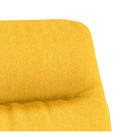 Chaise de relaxation avec repose-pied Jaune moutarde Tissu