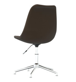 Chaise pivotante de bureau Marron foncé Tissu