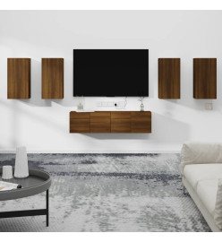 Ensemble de meubles TV 6 pcs Chêne marron Bois d'ingénierie