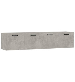 Armoires murales 2pcs Gris béton 60x36,5x35cm Bois d'ingénierie