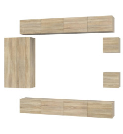 Ensemble de meubles TV 8 pcs Chêne sonoma Bois d'ingénierie