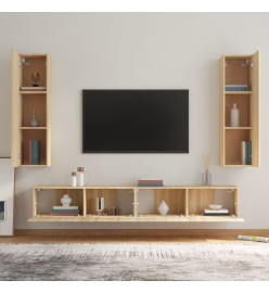 Ensemble de meubles TV 4 pcs Chêne sonoma Bois d'ingénierie