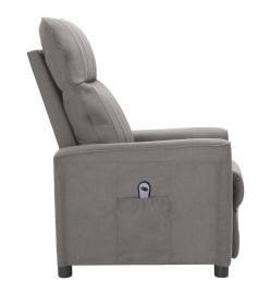 Fauteuil inclinable électrique Gris clair Tissu