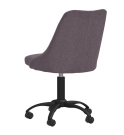 Chaise pivotante de bureau Taupe Tissu