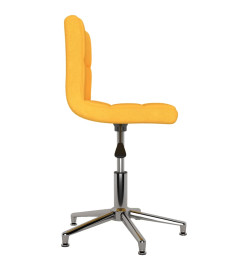 Chaises pivotantes à manger lot de 6 jaune moutarde tissu