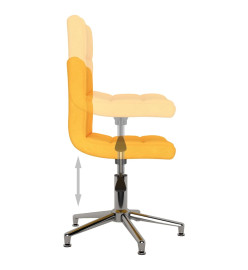 Chaises pivotantes à manger lot de 6 jaune moutarde tissu