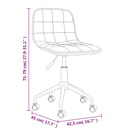 Chaises pivotantes à manger lot de 4 gris foncé velours