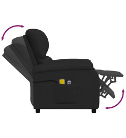 Fauteuil électrique de massage Noir Tissu