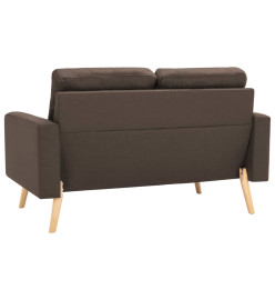 Ensemble de canapés 2 pcs Tissu Marron