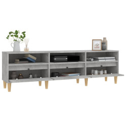 Meuble TV gris béton 150x30x44,5 cm bois d'ingénierie