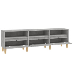 Meuble TV gris béton 150x30x44,5 cm bois d'ingénierie