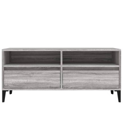 Meuble TV sonoma gris 100x34,5x44,5 cm bois d'ingénierie