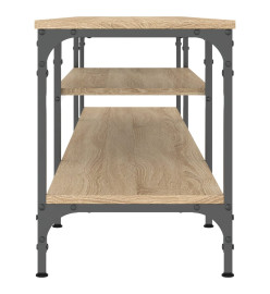 Meuble TV chêne sonoma 201x35x45 cm bois d'ingénierie et fer