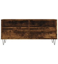 Meuble TV chêne fumé 100x34,5x44,5 cm bois d'ingénierie