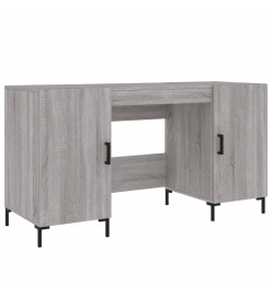 Bureau sonoma gris 140x50x75 cm bois d'ingénierie