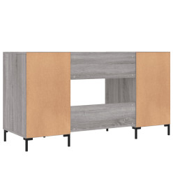 Bureau sonoma gris 140x50x75 cm bois d'ingénierie