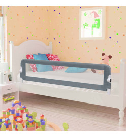 Barrière de lit enfant Gris 150x42 cm Polyester