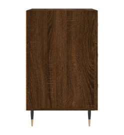 Table de chevet chêne marron 40x40x66 cm bois d'ingénierie