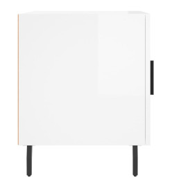 Tables de chevet 2 pcs blanc brillant 40x40x50 cm