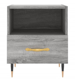 Table de chevet gris sonoma 40x35x47,5 cm bois d’ingénierie