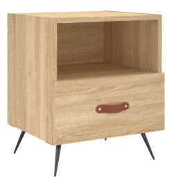 Table de chevet chêne sonoma 40x35x47,5 cm bois d’ingénierie