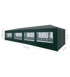 Tente de réception 3 x 12 m Vert