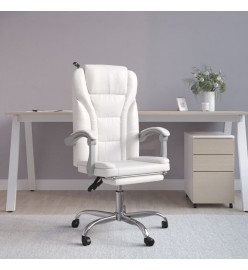 Fauteuil inclinable de bureau Blanc Similicuir