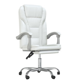 Fauteuil inclinable de bureau Blanc Similicuir