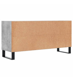 Meuble TV gris béton 103,5x30x50 cm bois d'ingénierie