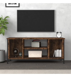 Meuble TV chêne fumé 102x35x45 cm bois d'ingénierie