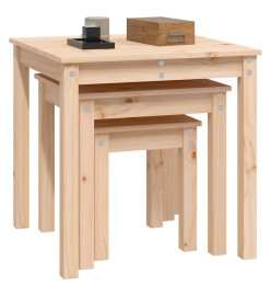 Tables gigognes 3 pcs Bois de pin massif