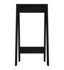 Tabourets lot de 2 noir 40x40x75 cm bois massif de pin