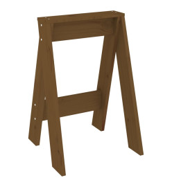 Tabourets lot de 2 marron miel 40x40x60 cm bois massif de pin