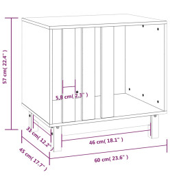 Niche pour chien 60x45x57 cm Bois de pin massif