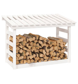 Support pour bois de chauffage Blanc 108x64,5x78 cm Bois de pin