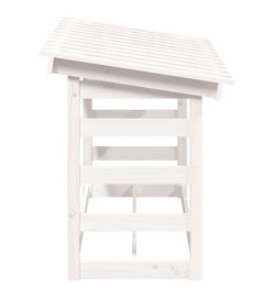 Support pour bois de chauffage Blanc 108x64,5x78 cm Bois de pin