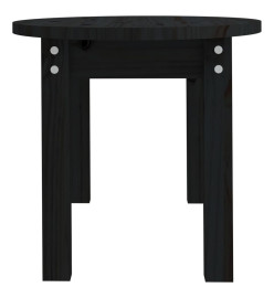 Table basse Noir 80x40x35 cm Bois massif de pin