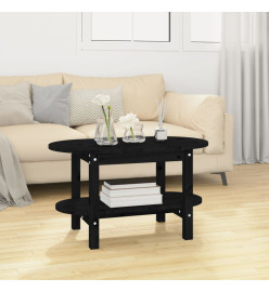 Table basse Noir 80x45x45 cm Bois massif de pin