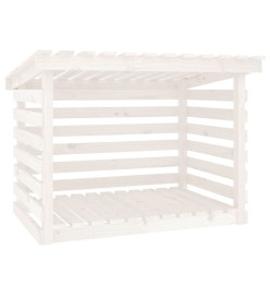 Support pour bois de chauffage Blanc 108x73x79 cm Bois de pin