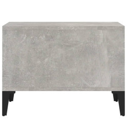 Table basse Gris béton 60x50x36,5 cm Bois d'ingénierie