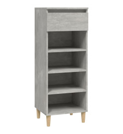 Armoire à chaussures Gris béton 40x36x105 cm Bois d'ingénierie