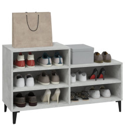 Armoire à chaussures Gris béton 102x36x60 cm Bois d'ingénierie