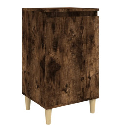 Table de chevet chêne fumé 40x35x70 cm bois d'ingénierie