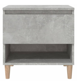 Table de chevet Gris béton 50x46x50 cm Bois d'ingénierie