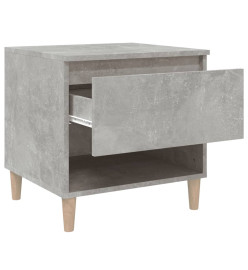 Table de chevet Gris béton 50x46x50 cm Bois d'ingénierie